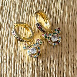 New Girls Multicolored Bear Earrings